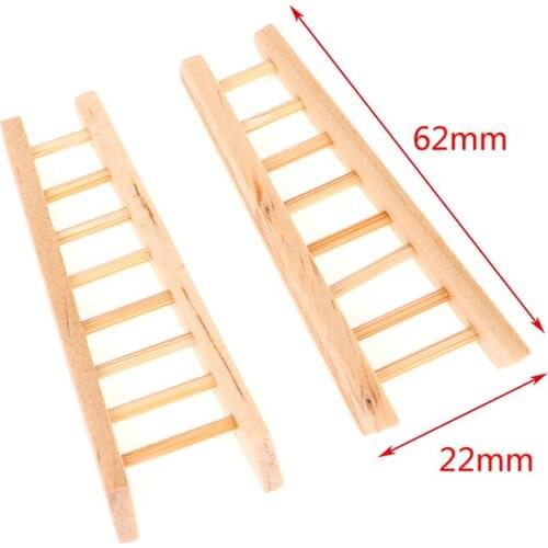 1:12 Dollhouse Miniature Furniture Wooden Ladder Stairs Fairy Door Home Decor