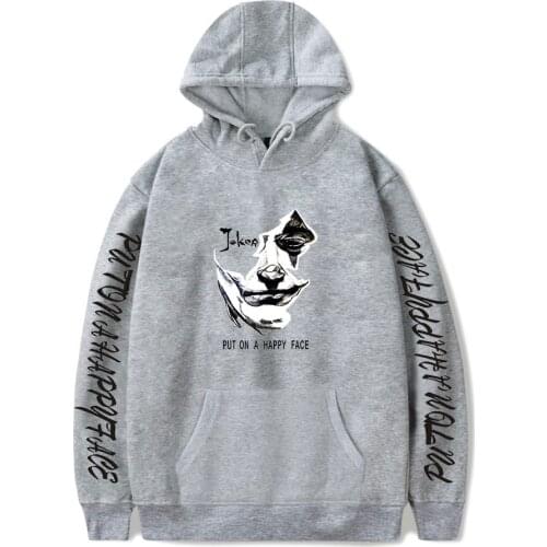 Fashion joker Hoodies Sweatshirts Men Women Hot Print Hoodies men Autumn pullovers casual Hip Hop joker gray streetwear Tops