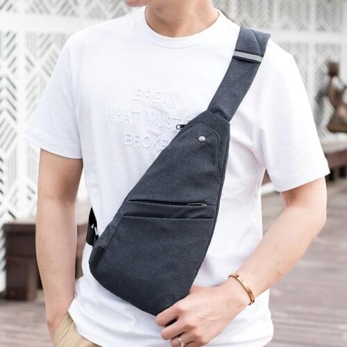 Male Anti-theft Bagpack Men Sling One Shoulder Bag Boy Waterproof Travel Small Chest Bag Slim Mini Crossbody Bag Messenger Bag