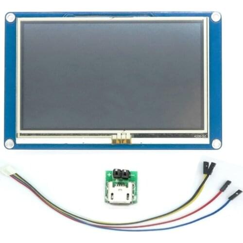 Nextion 4.3 inch HMI TFT LCD Touch Display Module USART UART 4.3" Resistive Touch Screen for Raspberry Pi 3 Arduino Kits