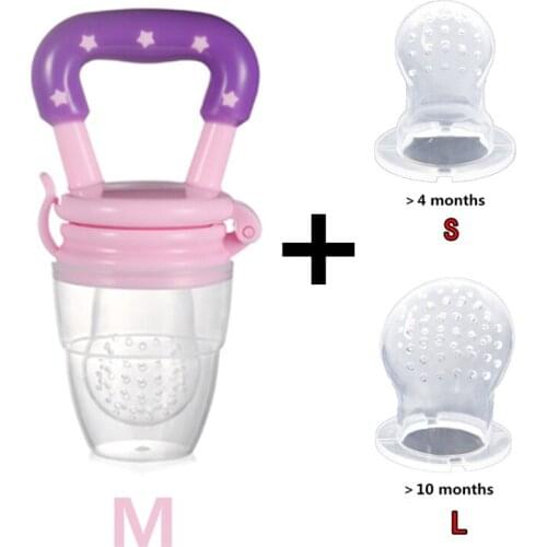 3 In 1 Nibbler Baby Pacifiers Feeder Cartoon Kids Fruit Food Feeder Nipples Feeding Safe Supplies Nipple Teat Bottle Teether