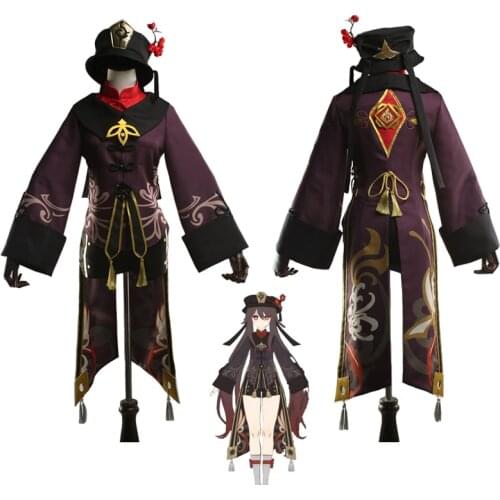 New Game Genshin Impact Cosplay Costume Hu Tao Cosplay Costumes Outfit Halloween Costumes for Women Customize