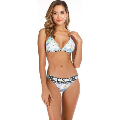 2021 New Fashion Ladies Swimwear Printed Split Swimsuit Pineapple Bikini