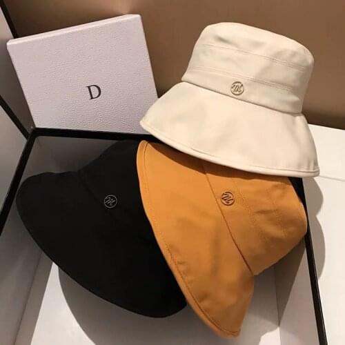 Net Red M Standard Wild Basin Hat Hot Fashion Bucket Hat Women Summer Beach Bob Sun Hats Flat Foldable Panama Fisherman Hat