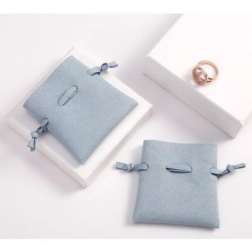 Christmas Wedding Presents Gift Pouch Small Chic Velvet Envelope Pouches Microfiber Jewelry Packaging for Ring Earrings Necklace