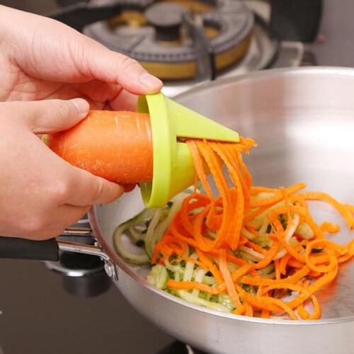 Portable Spiralizer Vegetable Slicer Handheld Spiralizer Peeler Stainless Steel Spiral Slicer For Potatoes Zucchini Spaghetti