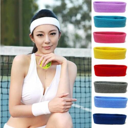 New 10Colors Cotton Sport Yoga Headband Men Women Sport Elastic Sweatband Headband Yoga/Gym Stretch Hair Head Band