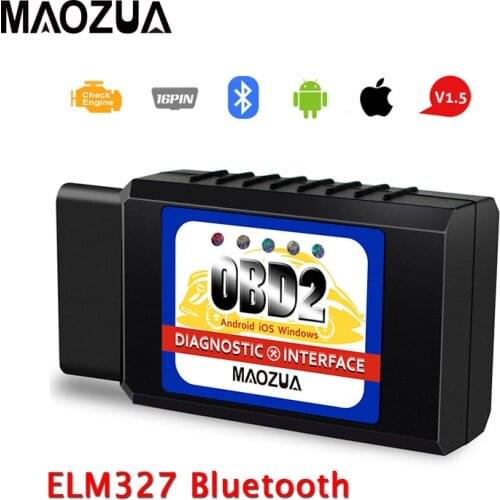 Maozua OBD2 ELM327 Bluetooth V1.5 for iPhone Android OBDII Code Reader Scanner Car OBD 2 ELM 327 V 1.5 Diagnostic Tool Scan Too