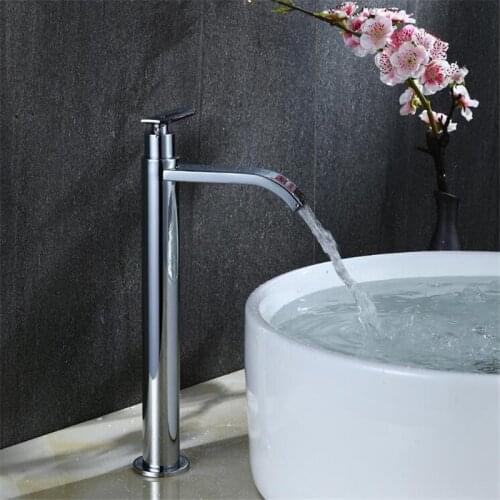 Bathroom Single Cold Basin Faucet Sink Faucet Single Handle Deck Mounted Lavatory Chrome Finished 304 Stainless Steel Water Tap