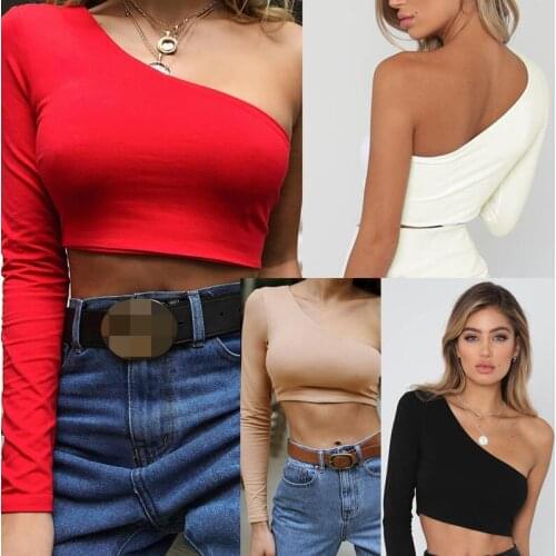 Женские однотонные футболки SROEKKY China At AliExpress