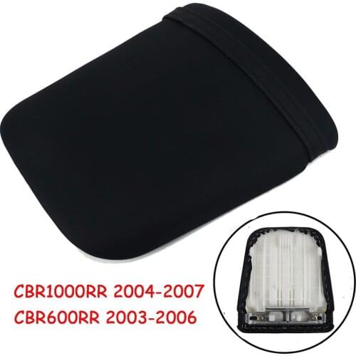 Motorcycle Rear Passenger Cushion Pillion Seat Pad Leather Seat Pillion For Honda CBR1000RR 2004-2007 CBR600RR 2003-2006