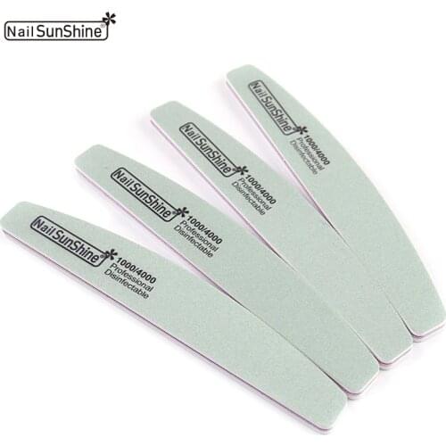 10 Pcs Nail Art Buffer Nail File 1000/4000 Green & White Sanding Polishing Remover Files Pro Manicure Block Shinny Accessoires