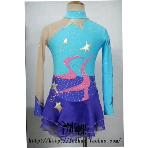 2016 Custom Ice Skating Dresses For Girls New Brand Vogue Figure Skating Competition Dress For Women DR3050