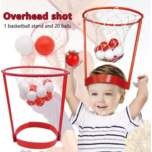 2021 Indoor Parent-child Games Head Hoop Basketball Adjustable Basket Net Sets Kids Adults Party Game Activity Toy Accessories