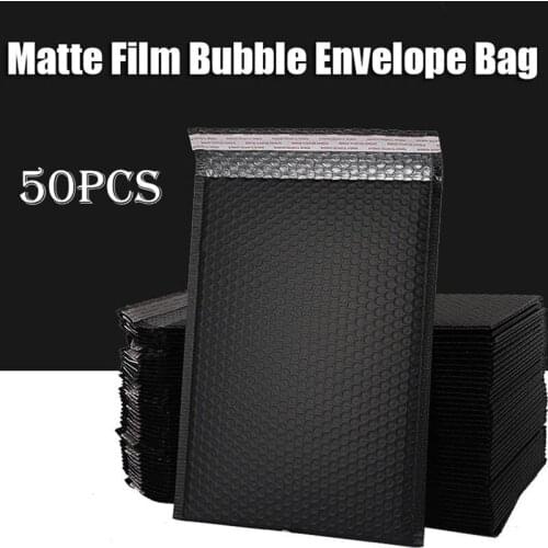 Oversize 50pcs Black Pearl Envelope Bag For Bubble Envelope Mailer Office Packaging Padded Envelopes For Self Bag Gift Packaging