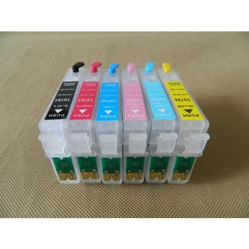 Free Shipping ! Refillable Ink Cartridge for Epson Stylus Photo 1400 1430 PX800FW PX700W P50 with ARC chips