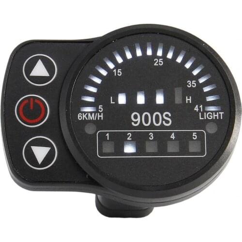 Ebike 24V/36V/48V KT LED900S LED Display Intelligent Meter Black Control Panel With 5 Pins Plug For KT Controller