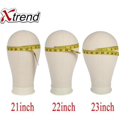Xtrend Training Mannequin Head Canvas Block Head Display Styling Mannequin Manikin Head Wig Stand Free Get T Needle Holder