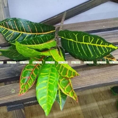12 Leaf Latex Artificial Bush Phoenix Plant Tree No Pot Vase Wedding Home Sago Decor Color AT019