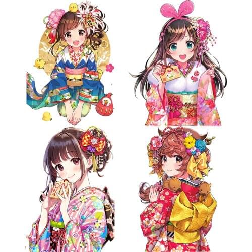 Three Ratels CA21 kizuna AI kimono girl Car decoration sticker laptop skateboard wall sticker