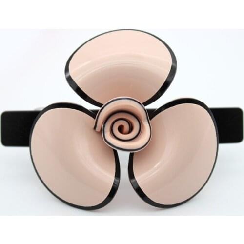 Classic Camellia Flower Hair Clip Barrette - Retro Cellulose Acetate Hair Accessory Jewelry Ornament for Women Lady Tiara Party