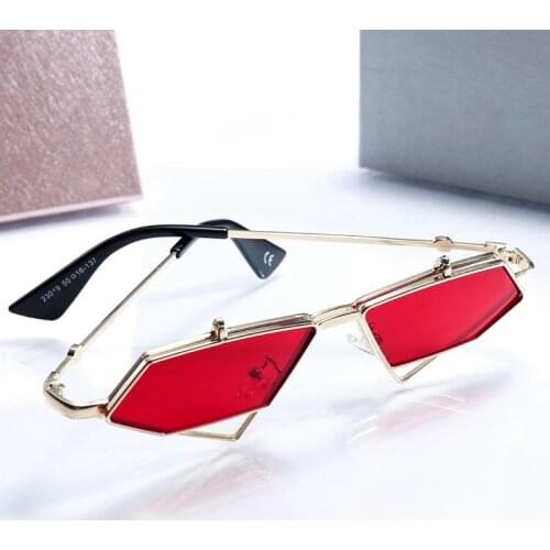 Classic Luxury Ladies Designer Sunglasses Fashion Flip Up Punk Men Sun Glasses Retro Steampunk Shades