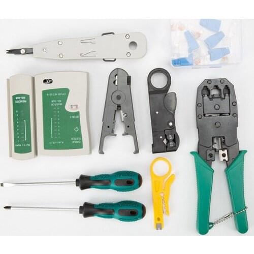 20sets RJ45 RJ11 RJ12 CAT5 CAT5e Portable LAN Network Repair Tool Kit Utp Cable Tester AND Plier Crimp Crimper Plug Clamp PC