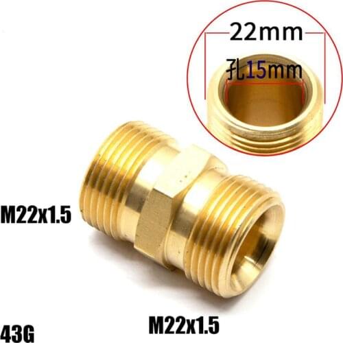 NuoNuoWell M18*1.5 M22*1.5 Equal Male Screw Thread Copper Connector Washing Machine Water Gun Brass Adapter