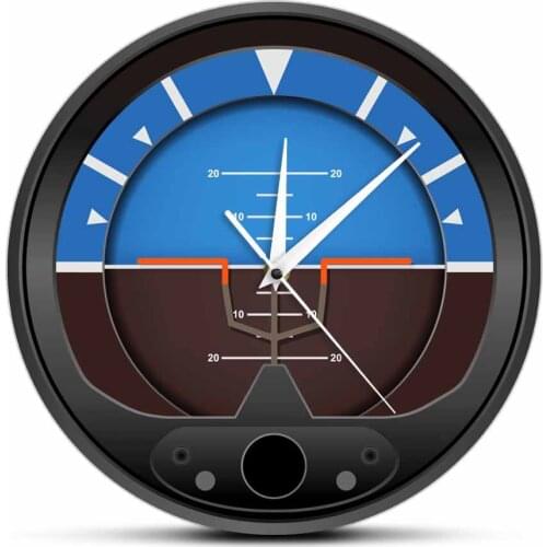 Aircraft Attitude Indicator Silent Non Ticking Wall Clock Flight Instrument Home Décor Wall Watch Pilots Art Décor Modern Clock