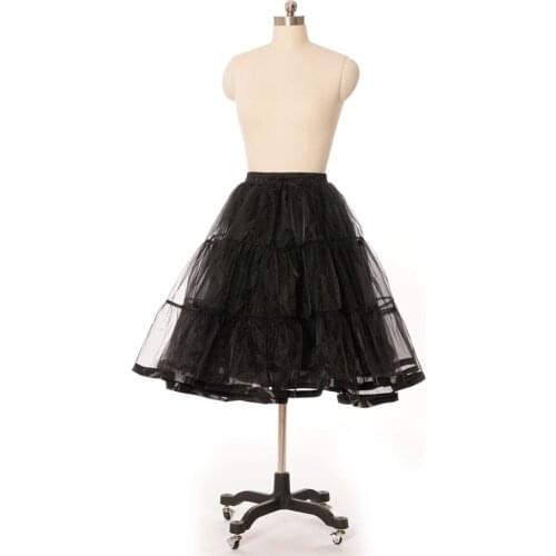Summer Petticoats Puffy Organza Skirt Retro Vintage Dress Underskirts Women Hoops Plus Size Dance Crinoline Petticoat White