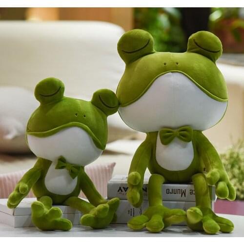 Cartoon FROG Stuffed animals Plush Boy Toys Sleeping doll for Children Birthday Gift