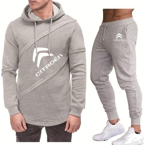 Fashion Casual Mens hoodie Citroen Car Logo Printing Casual Mens hooded sweatshirt Cotton High Quality Mens Sweatshirt suit