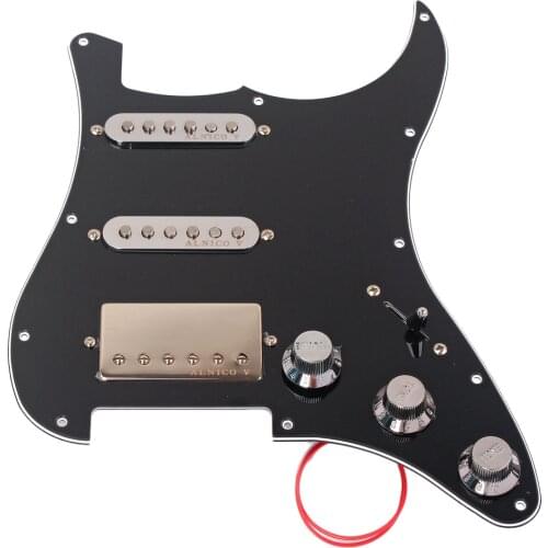 Copper+Plastic Durable Electric Guitar Prewired SSH Alnico 5 Humbucker Picup Pickguard for ST SG Guitar