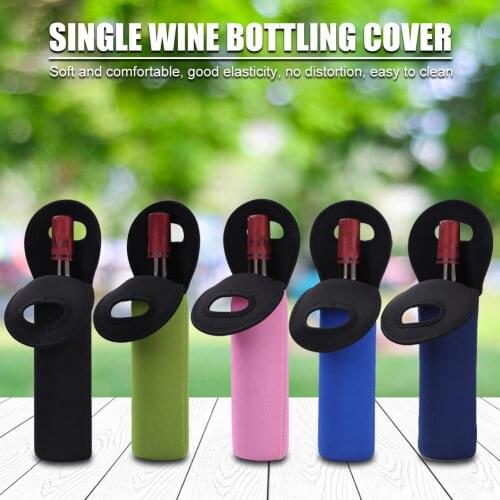 Dust-proof Red Wine Bottle Cover Drinks Outdoor Camping wine Protective Sleeve Portable Neoprene Wine Bottle Storage Bag