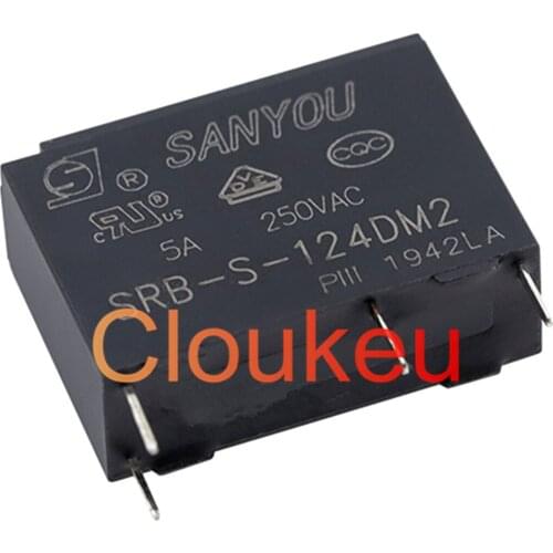 2Pcs Relay DIP4 SRB-S- 105DM 112DM 124DM 5A 5V 12V 24VDC