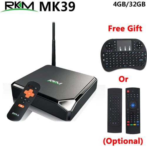 RKM MK39 4GB 32GB Rockchip RK3399 Smart Android 7.1 TV BOX 2.4G/5GHz Dual WIFI Bluetooth 1000M LAN USB 3.0 Type-c Media Player