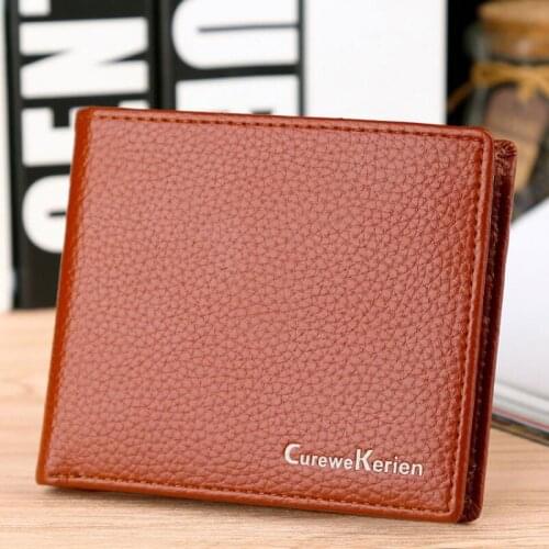 Luxury Brand Horizontal Litchi Stria Men Wallet Many Card Holder Simple Classic Man Wallets Bag Multi-Color optional Carteira