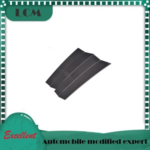 Styling Pillar Cover For-Panamera 2014 2015 2016 Gloss Black Carbon Fiber Add On Style Pillar Post Trim- 4 pieces