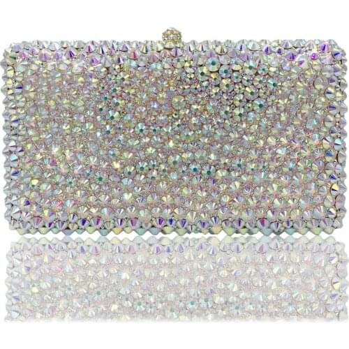 DAIWEI Luxury evening bag Crystal women party purse bags Ladies wedding bridal formal clutch bags banquet bag Day Clutches BL127