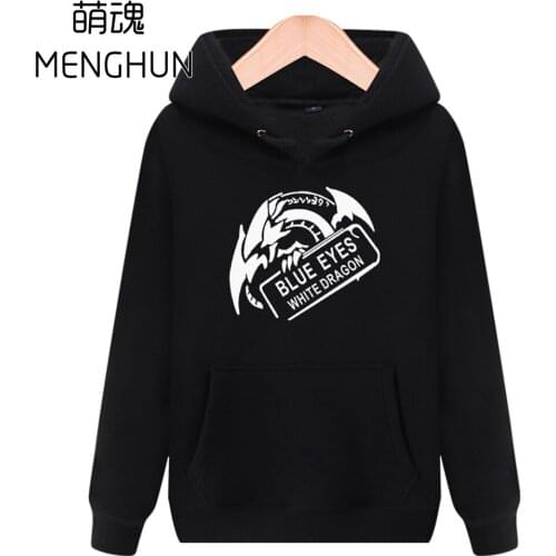 Yu-gi-oh! hoodies anime cartoon hoodie Yu gi oh Blue eyes white dragon printing hoodie Japanese anime fans hoodie ac1537