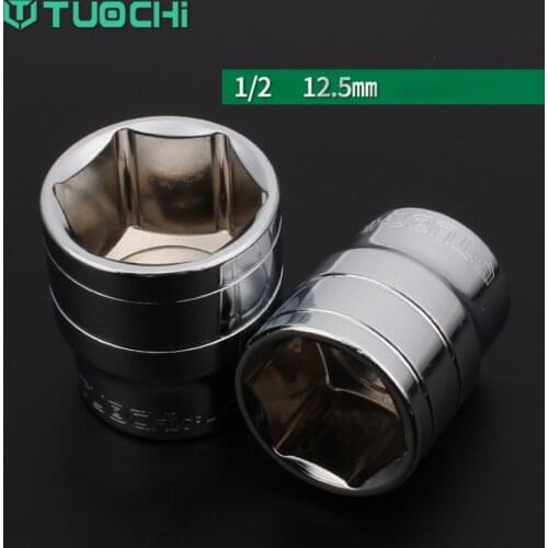 1 Pcs 1/2" Drive 6-point Socket Bit Ratchet Wrench 6pt Square Drive Mirror Socket 6 Angles Hex Sleeve Hand Tool Kit 8-32mm