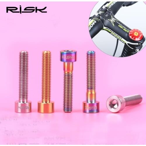1pcs M6*30mm TC4 Titanium Ti screw Bolt For Road Bicycle MTB Column Headset Stem Cap Bolt Bike Screw Bicycle Parts