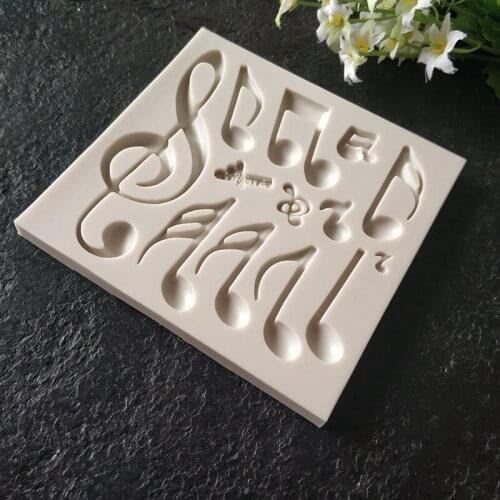 3D Musical Symbols Cupcake Decorating Silicone Mold Chocolate Sugarcraft Handmade Soap Tools Cake Decorating Mold