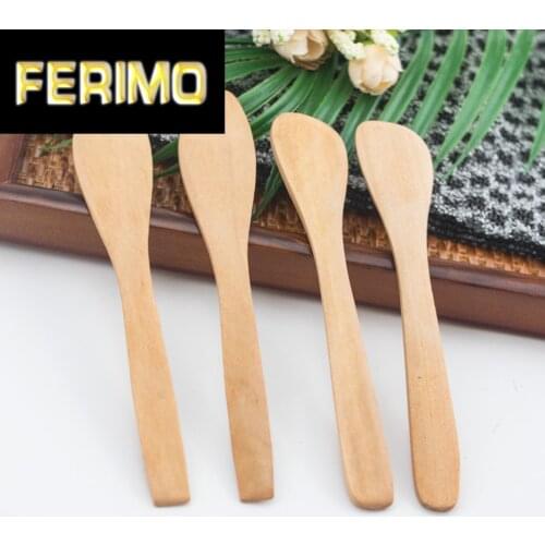 4 Pcs Knife Wooden Mask Japanese Style Butter Knife Marmalade Knife Dinner Knives Tableware with Thick Handle Pointed Head