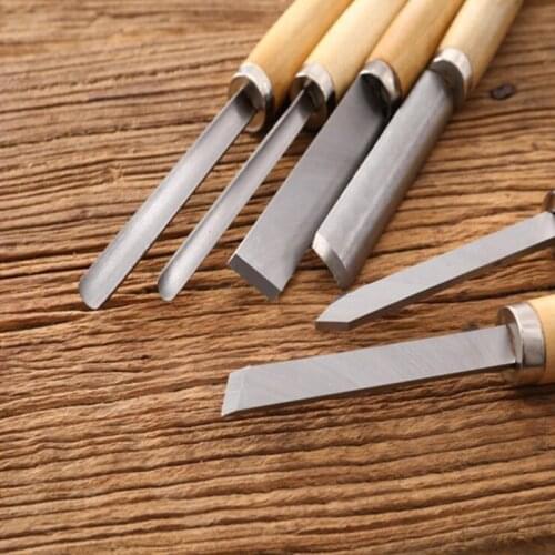 B2RA 8pcs Wood Carving Knife Lathe Chisel Set Turning Tools Woodworking Gouge Skew