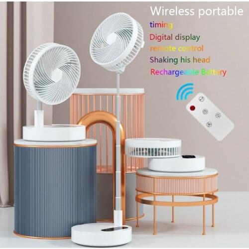 New Wireless USB Hand Folding Fan Remote Control Cooler Portable Air Conditioning Circulator Mi Standing Mobile Rechargeable Fan