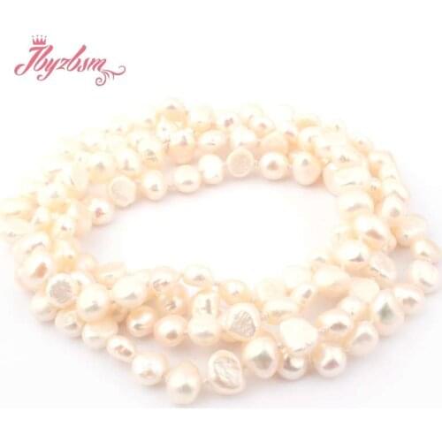5-7mm Freeform Freshwater Pearl Natural Stone Beads Knotted Bohemian Halsband Tribal Jewelry Necklace For Woman Christmas 32"