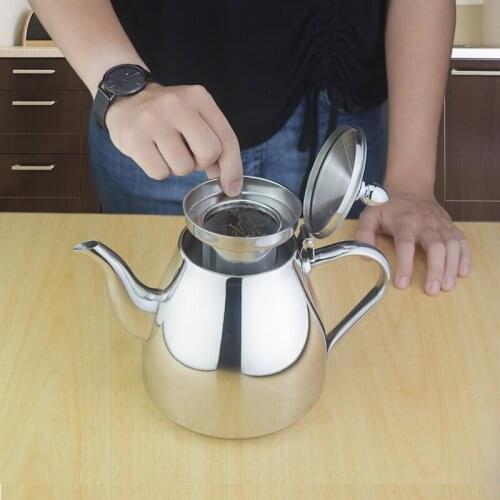 Stainless steel tea pot with tea strainer teapot with tea infuser teaware sets tea kettle infuser teapot for induction WJ921