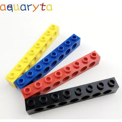 Aquaryta Compatible Assembles Particles 3702 Thick 1x8 Hole 7 Pin Beam For Building Blocks Parts LOGO Educational gift Toys