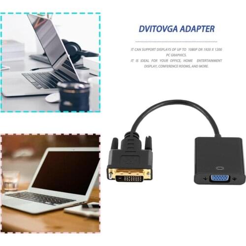 Full HD 1080P DVI-D to VGA Active Adapter Converter Cable 24+1 Pin Male to 15Pin Female Monitor Cable for PC Display Card